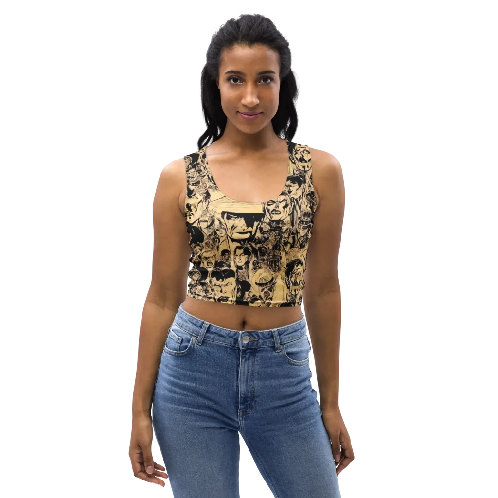 Ink Riot on Crop Top — Front