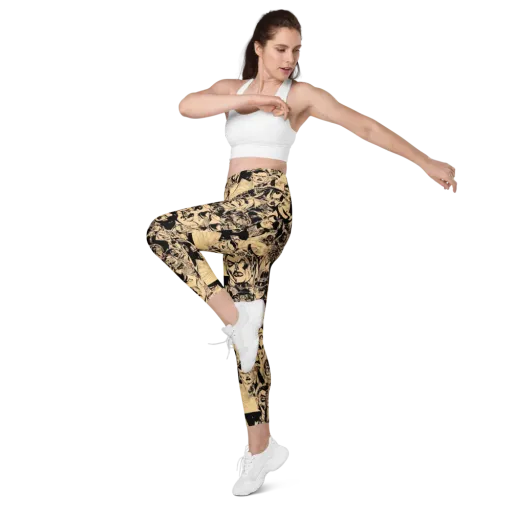 Ink Riot on a Leggings with Pockets