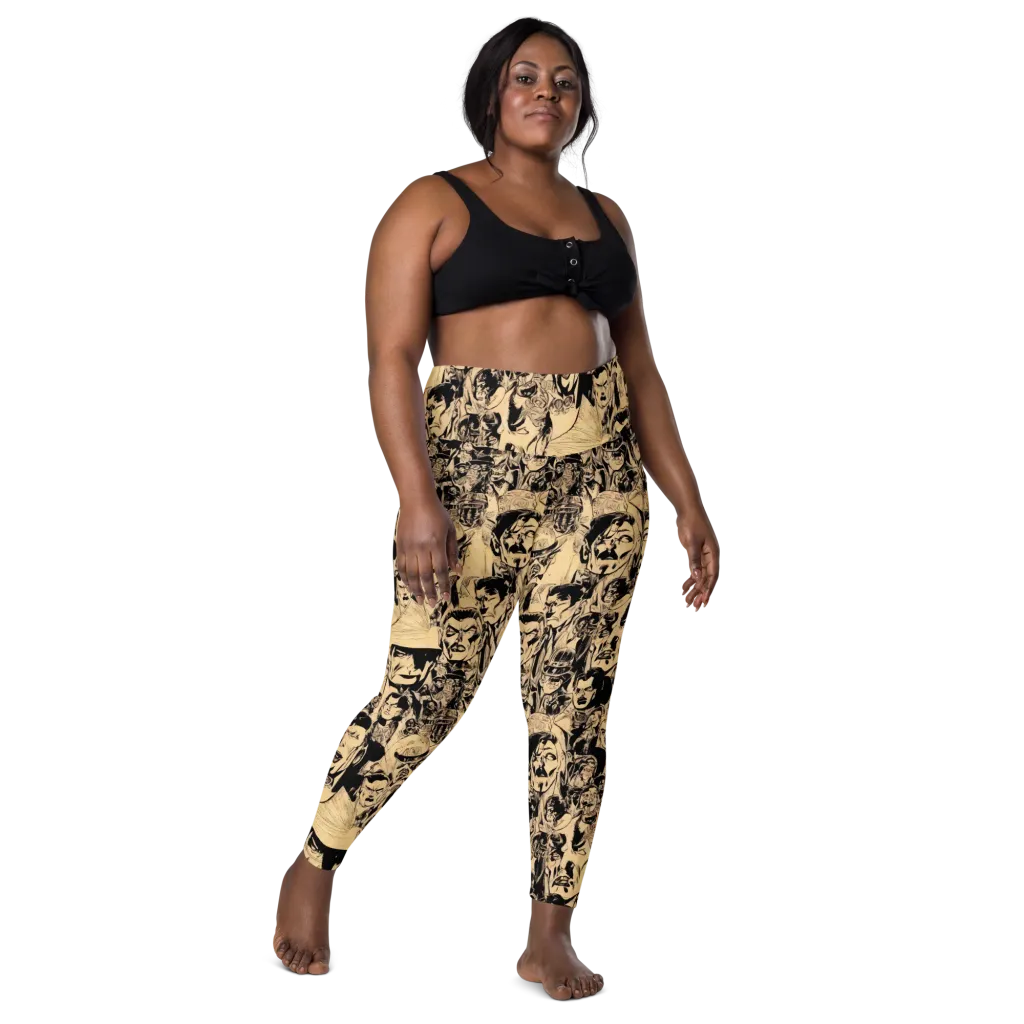 Ink Riot on Leggings with Pockets — Front