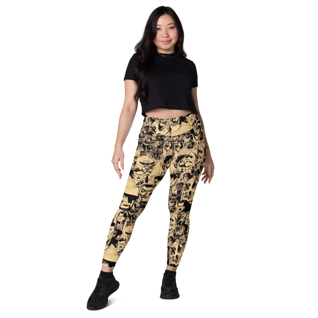 Ink Riot on Leggings with Pockets — Front