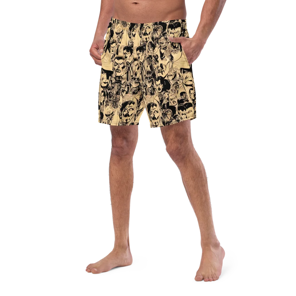 Ink Riot on Swim Trunks — Left Front