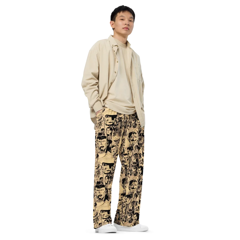 Ink Riot on Wide-Leg Pants — Right Front