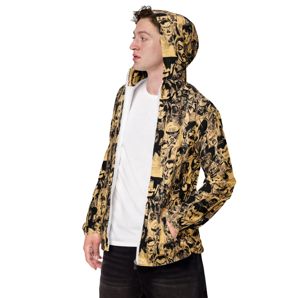 Ink Riot on Men's Windbreaker — Left Front