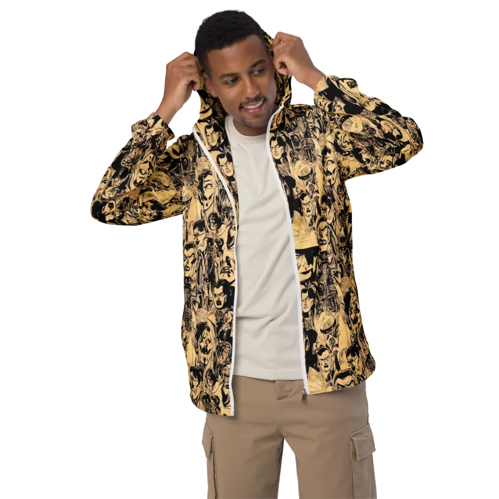 Ink Riot on Men's Windbreaker — Front