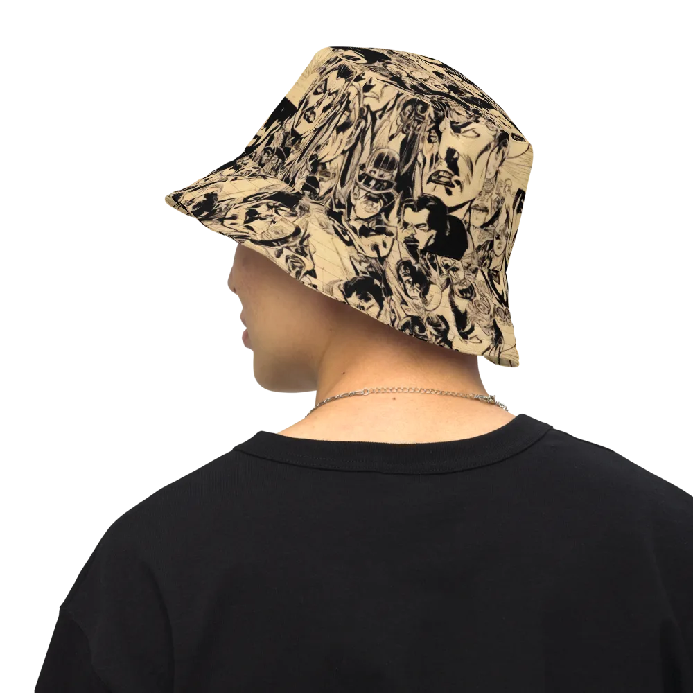 Ink Riot on Reversible Bucket Hat — Back Inside