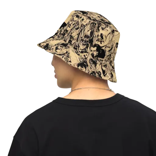 Ink Riot on a Reversible Bucket Hat