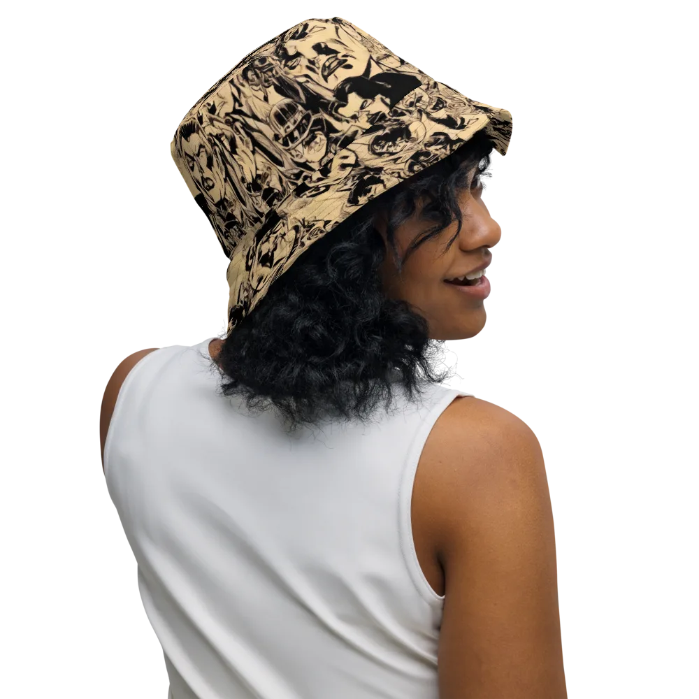 Ink Riot on Reversible Bucket Hat — Right Outside