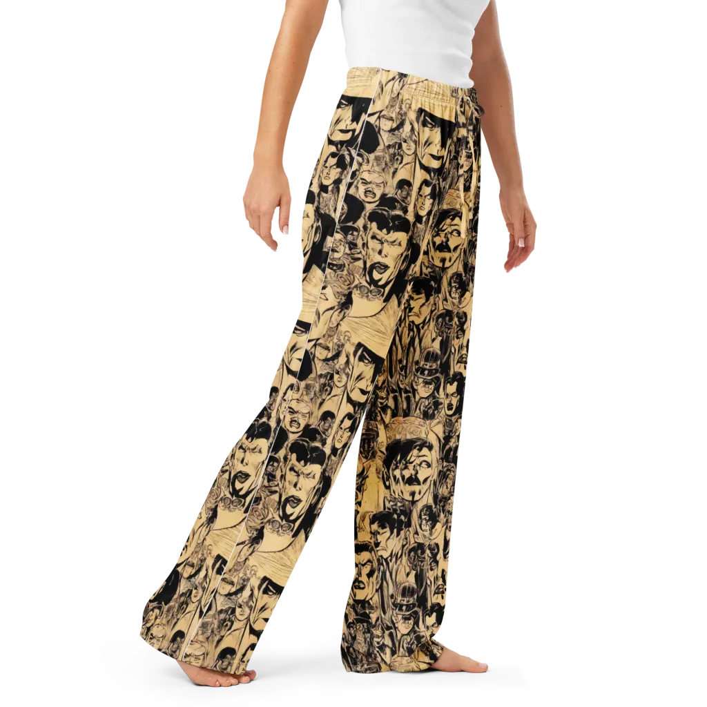 Ink Riot on Women's Pajama Pants — Right Front