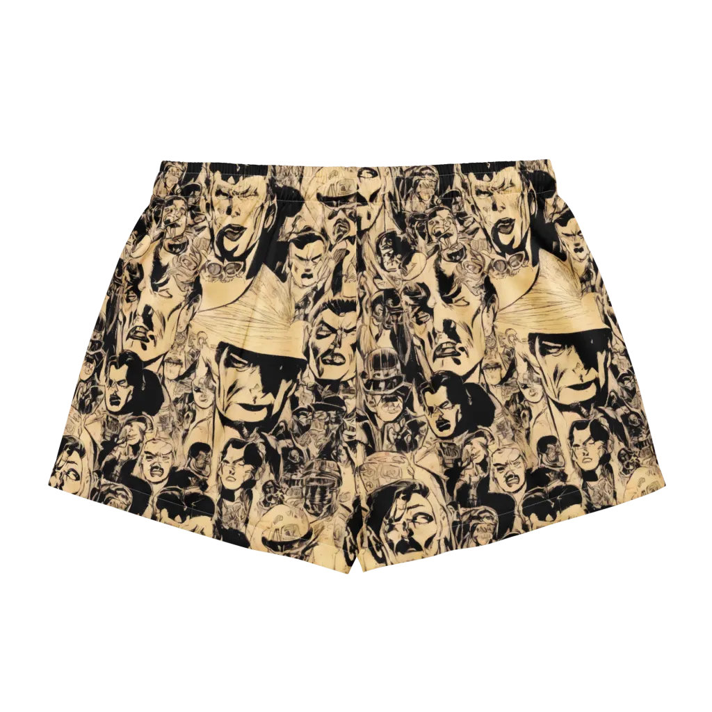 Ink Riot on Women's Pajama Shorts — Back