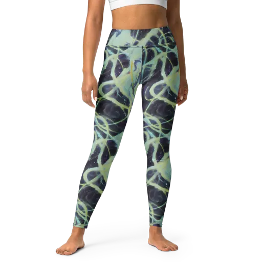 Lunar Cellscape on a Yoga Leggings