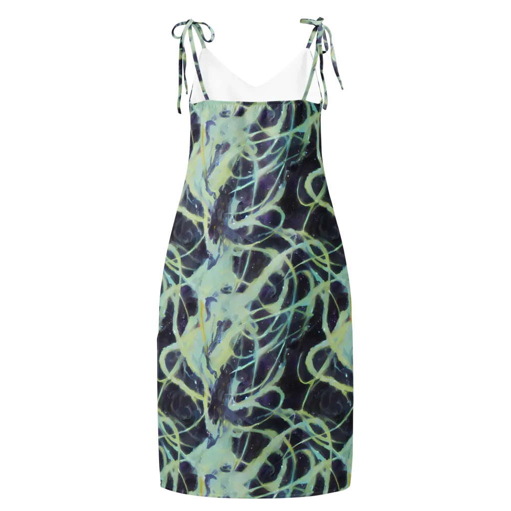 Lunar Cellscape on Slip Dress — Back
