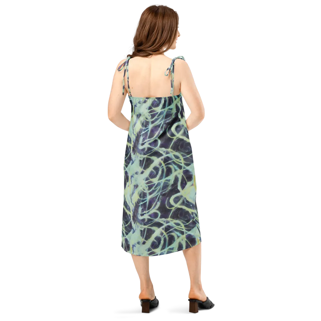 Lunar Cellscape on Slip Dress — Back
