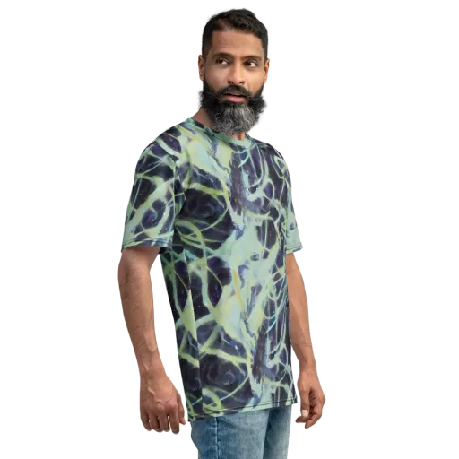 Lunar Cellscape on a Men's Crew Neck T-Shirt