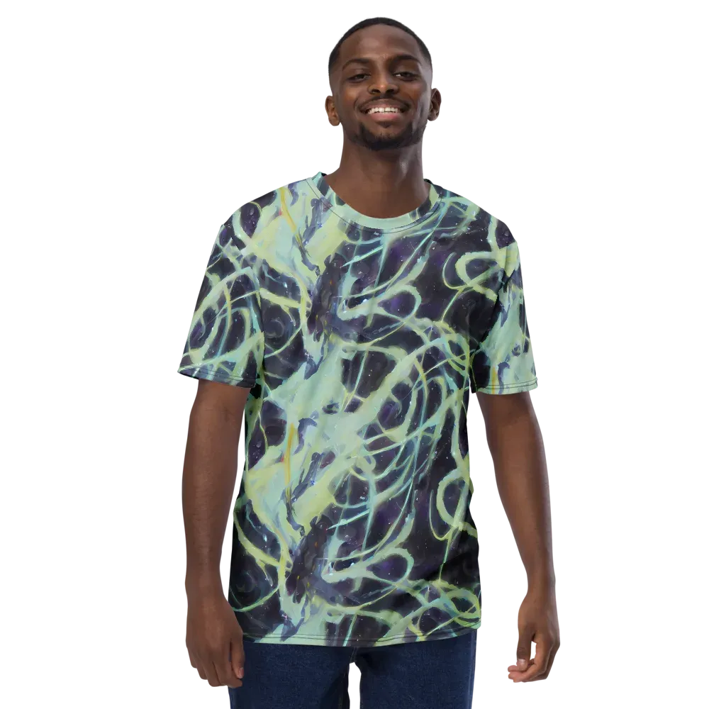Lunar Cellscape on Men's Crew Neck T-Shirt — Front