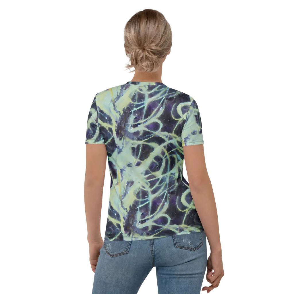 Lunar Cellscape on Women's Crew Neck T-Shirt — Back