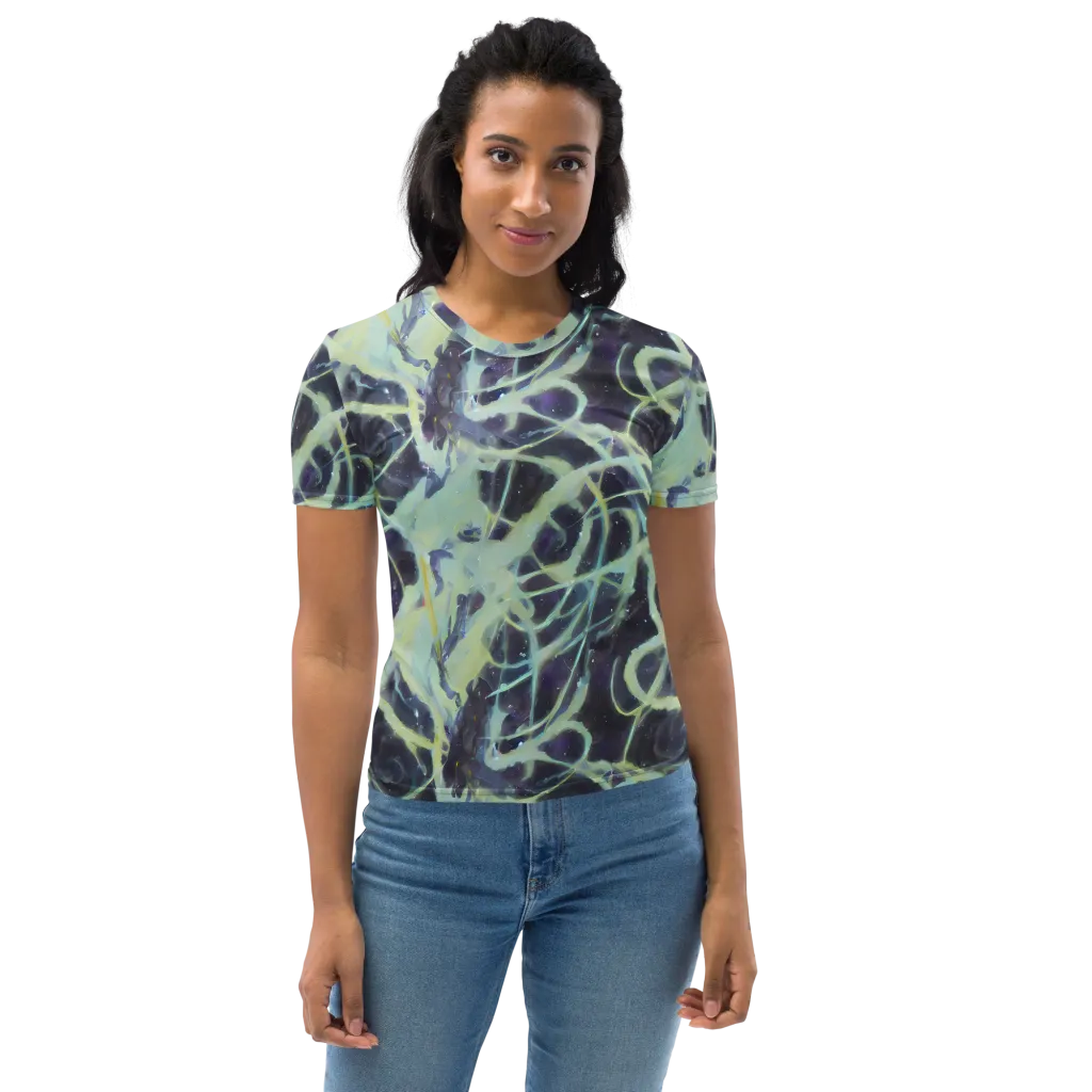 Lunar Cellscape on Women's Crew Neck T-Shirt — Front