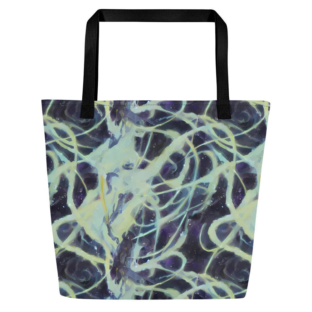 Lunar Cellscape on Large Tote Bag W/ Pocket — Front