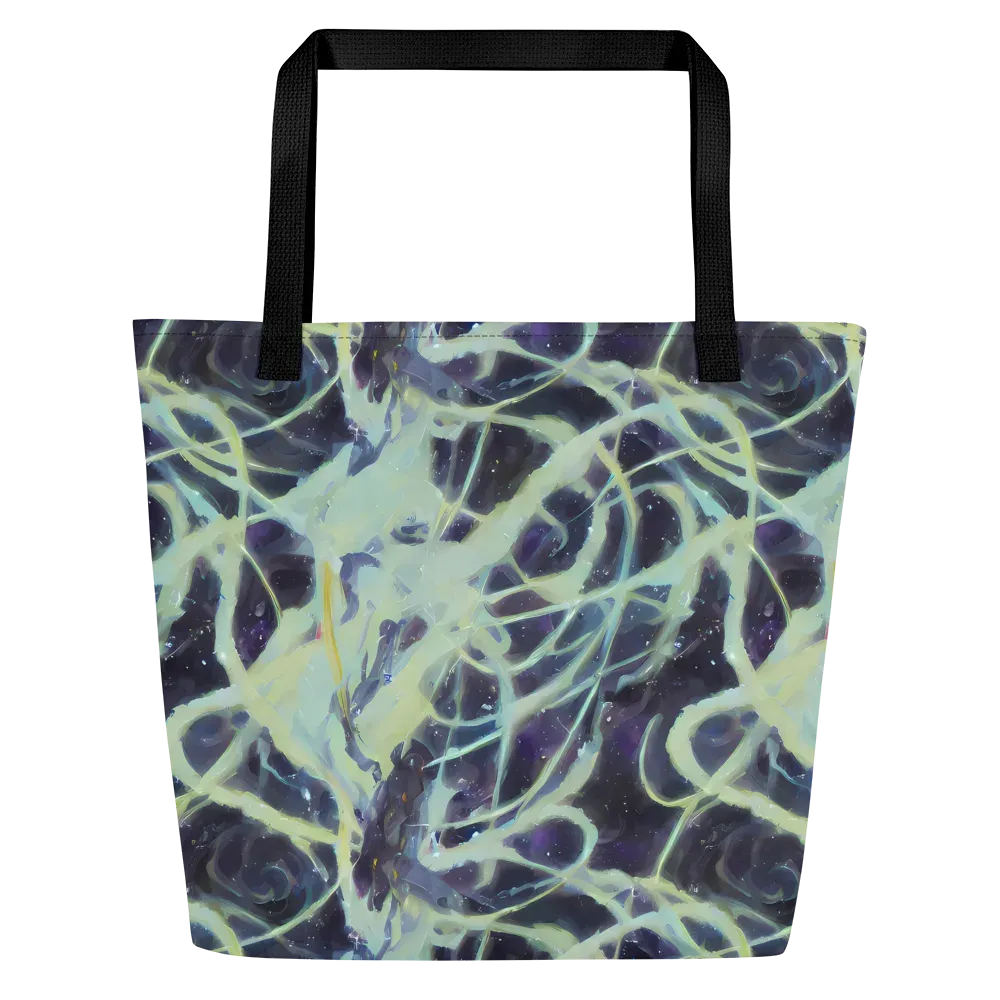 Lunar Cellscape on Large Tote Bag W/ Pocket — Front