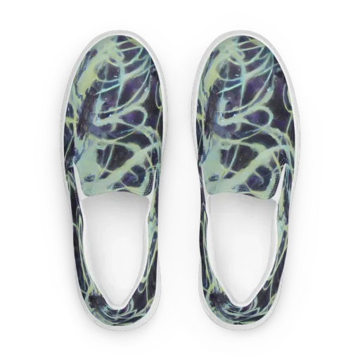 Lunar Cellscape on a Women's Slip-On Canvas Shoes