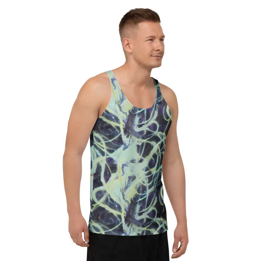 Lunar Cellscape on Men's Tank Top — Right Front