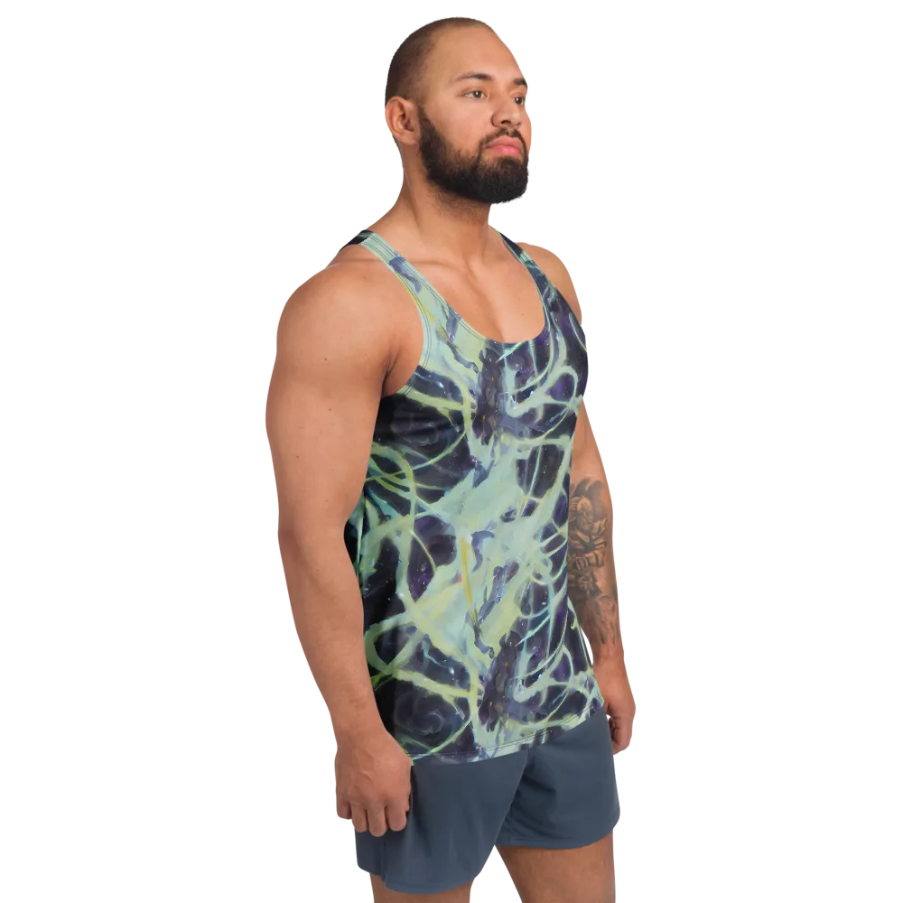 Lunar Cellscape on Men's Tank Top — Right Front