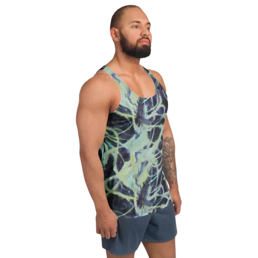 Lunar Cellscape on a Men's Tank Top