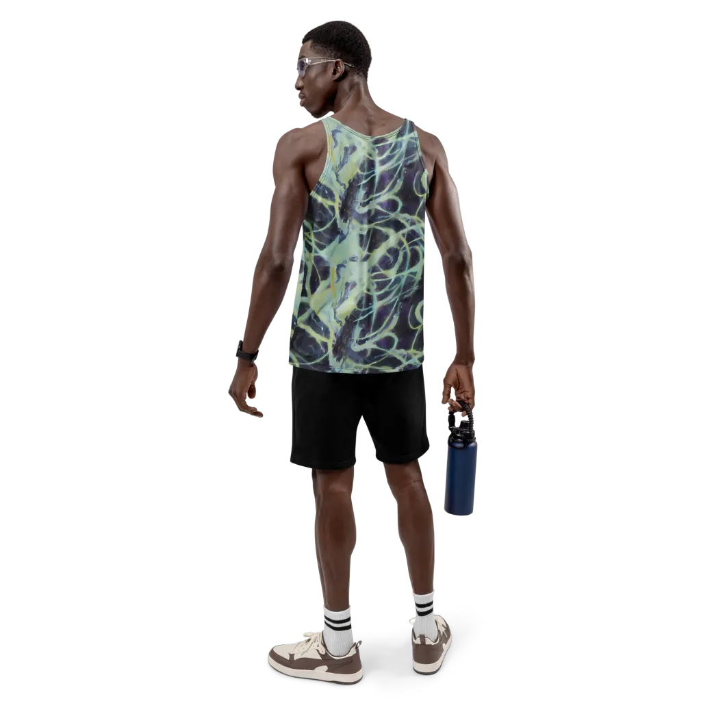 Lunar Cellscape on Men's Tank Top — Back
