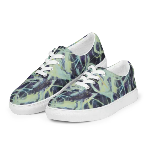 Lunar Cellscape on a Men's Lace-Up Canvas Shoes