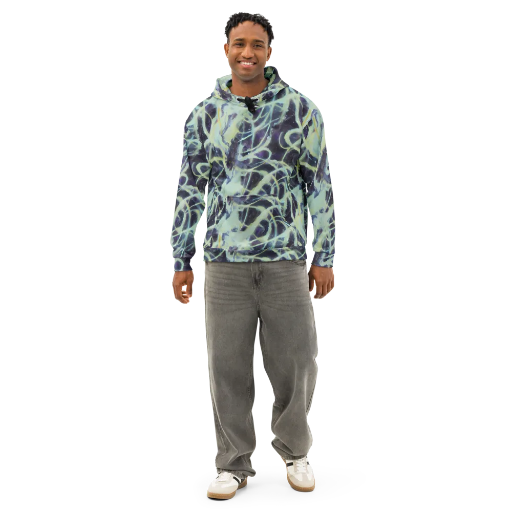 Lunar Cellscape on Cotton Hoodie — Front