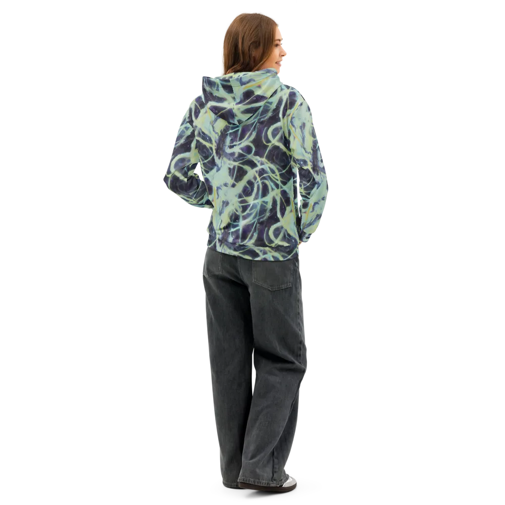 Lunar Cellscape on Cotton Hoodie — Back