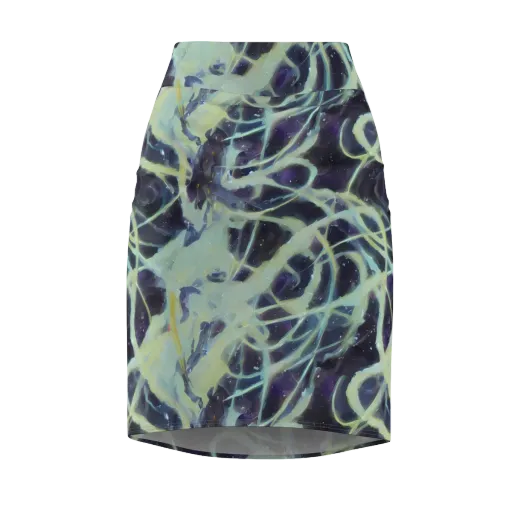 Lunar Cellscape on a Pencil Skirt