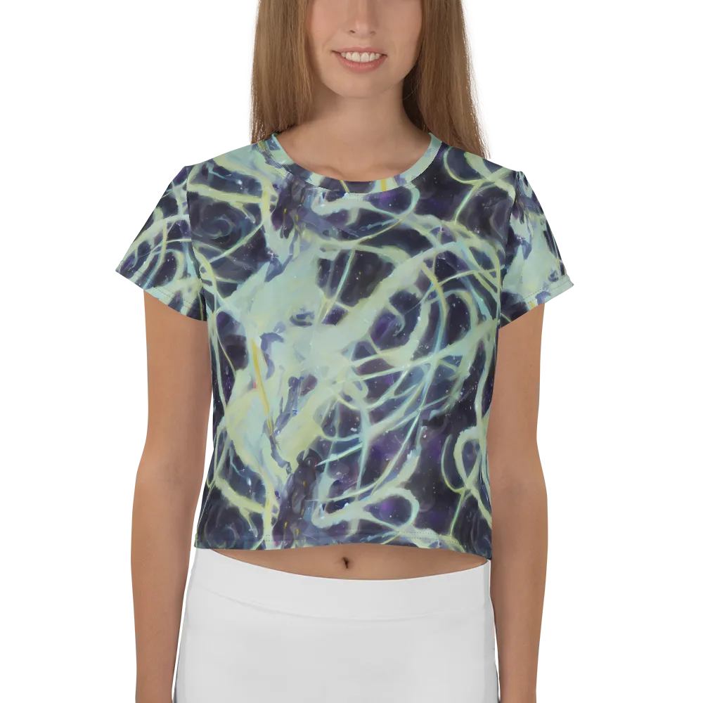 Lunar Cellscape on Crop Tee — Front