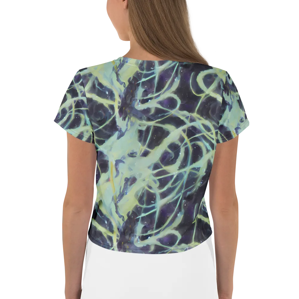 Lunar Cellscape on Crop Tee — Back