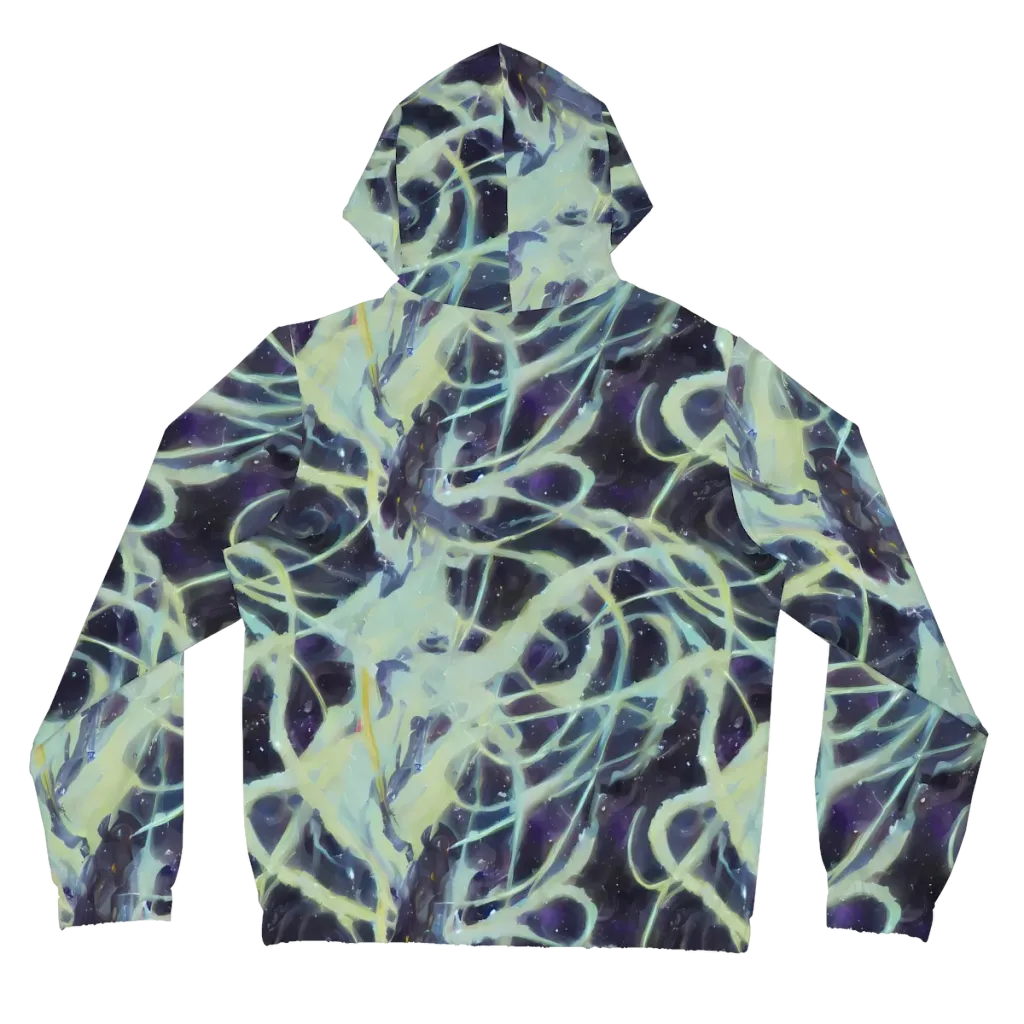 Lunar Cellscape on Women's Full-Zip Hoodie — Back