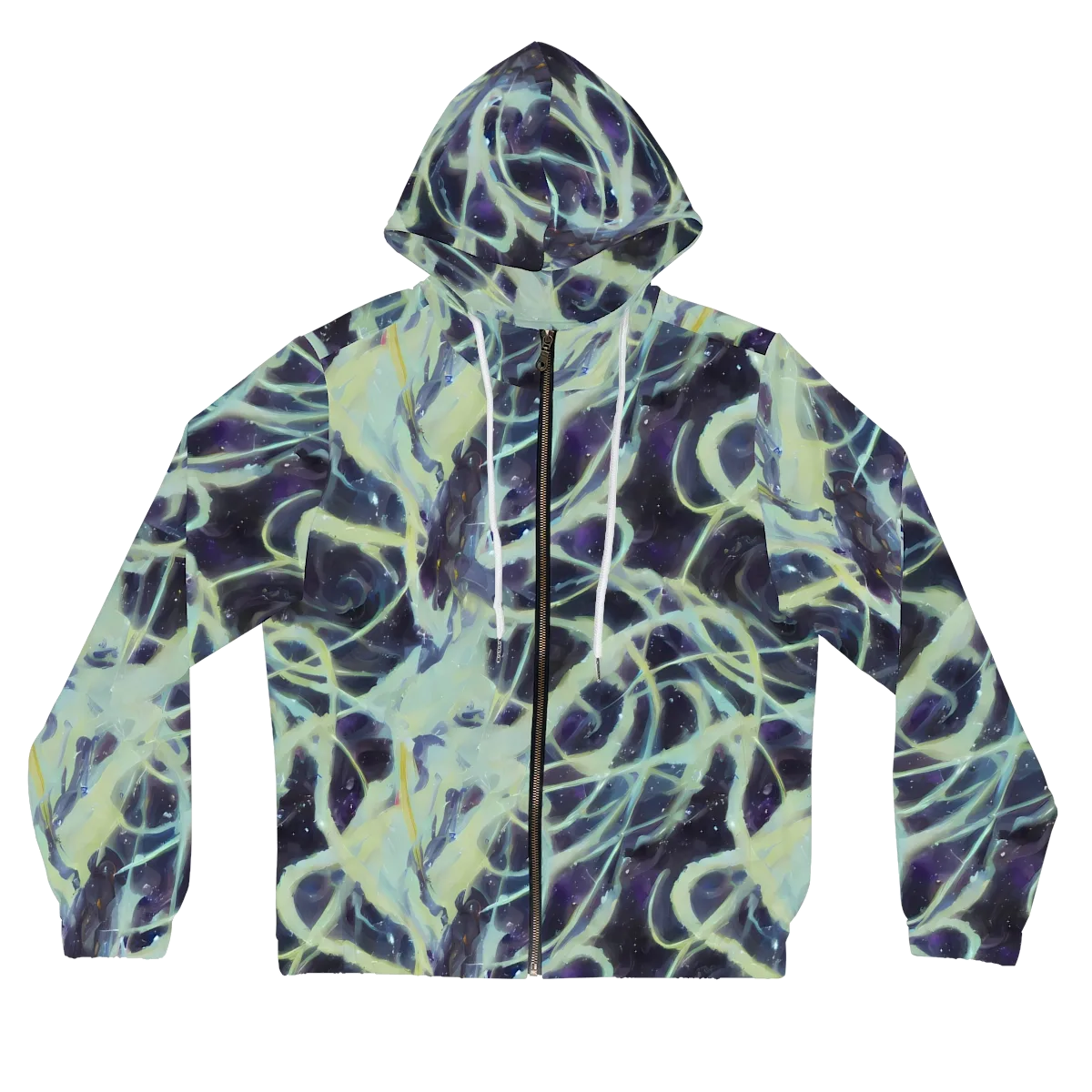 Lunar Cellscape on Women's Full-Zip Hoodie — Front