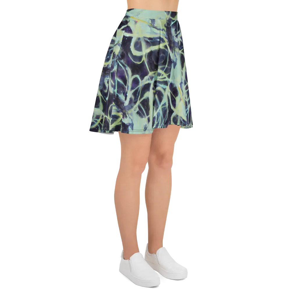 Lunar Cellscape on Skater Skirt — Right