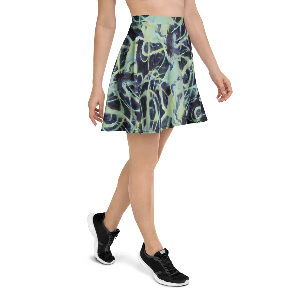 Lunar Cellscape on Skater Skirt — Right