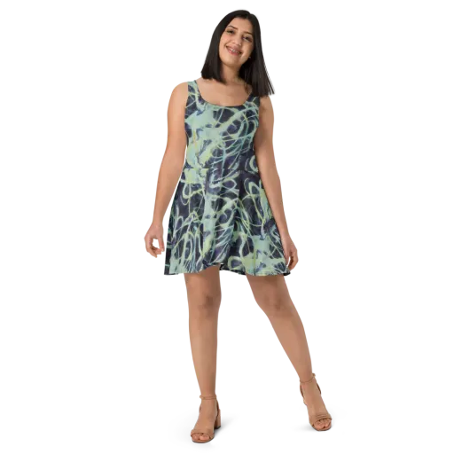 Lunar Cellscape on a Skater Dress