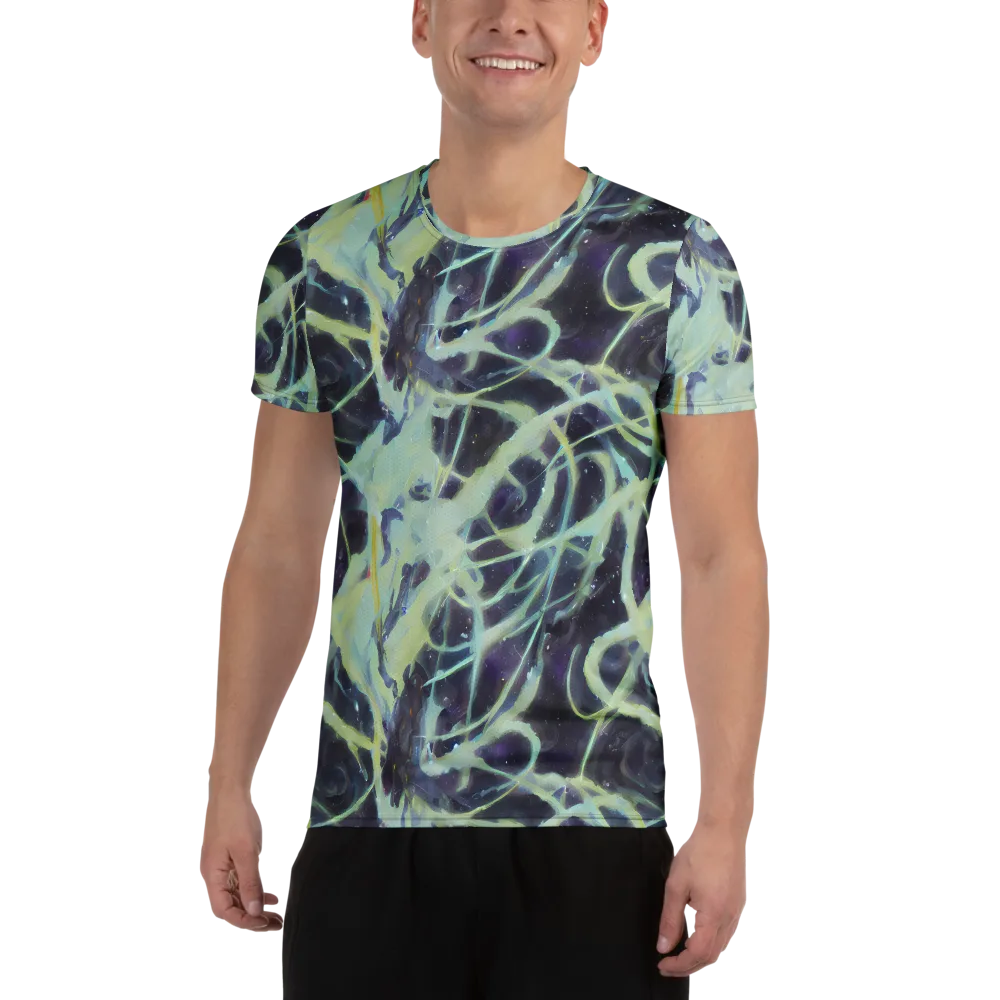 Lunar Cellscape on Men's Athletic T-Shirt — Front