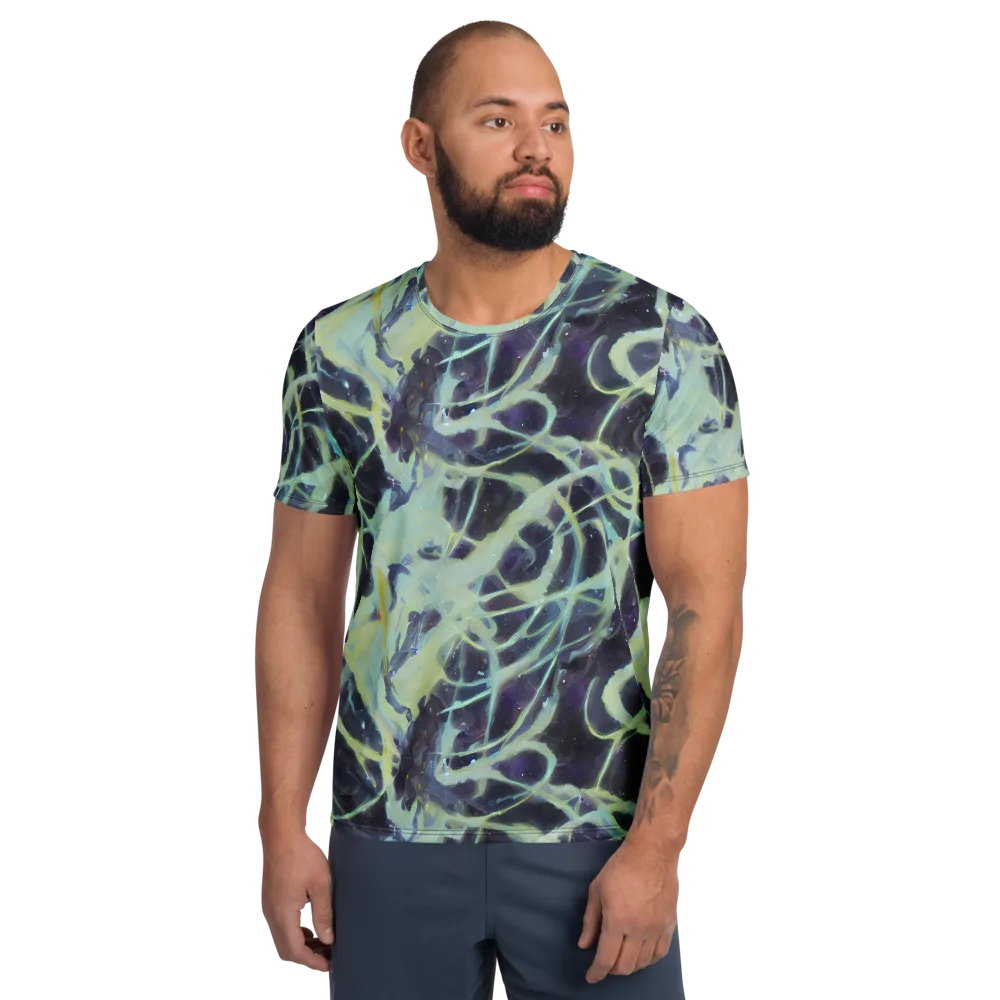 Lunar Cellscape on Men's Athletic T-Shirt — Front