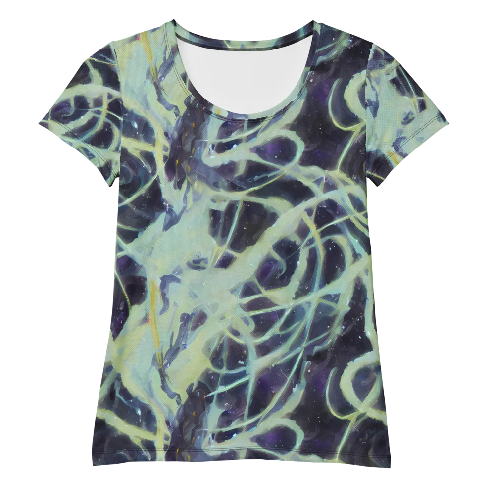 Lunar Cellscape on Women's Athletic T-Shirt — Front
