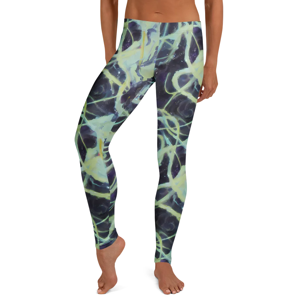 Lunar Cellscape on Leggings — Front