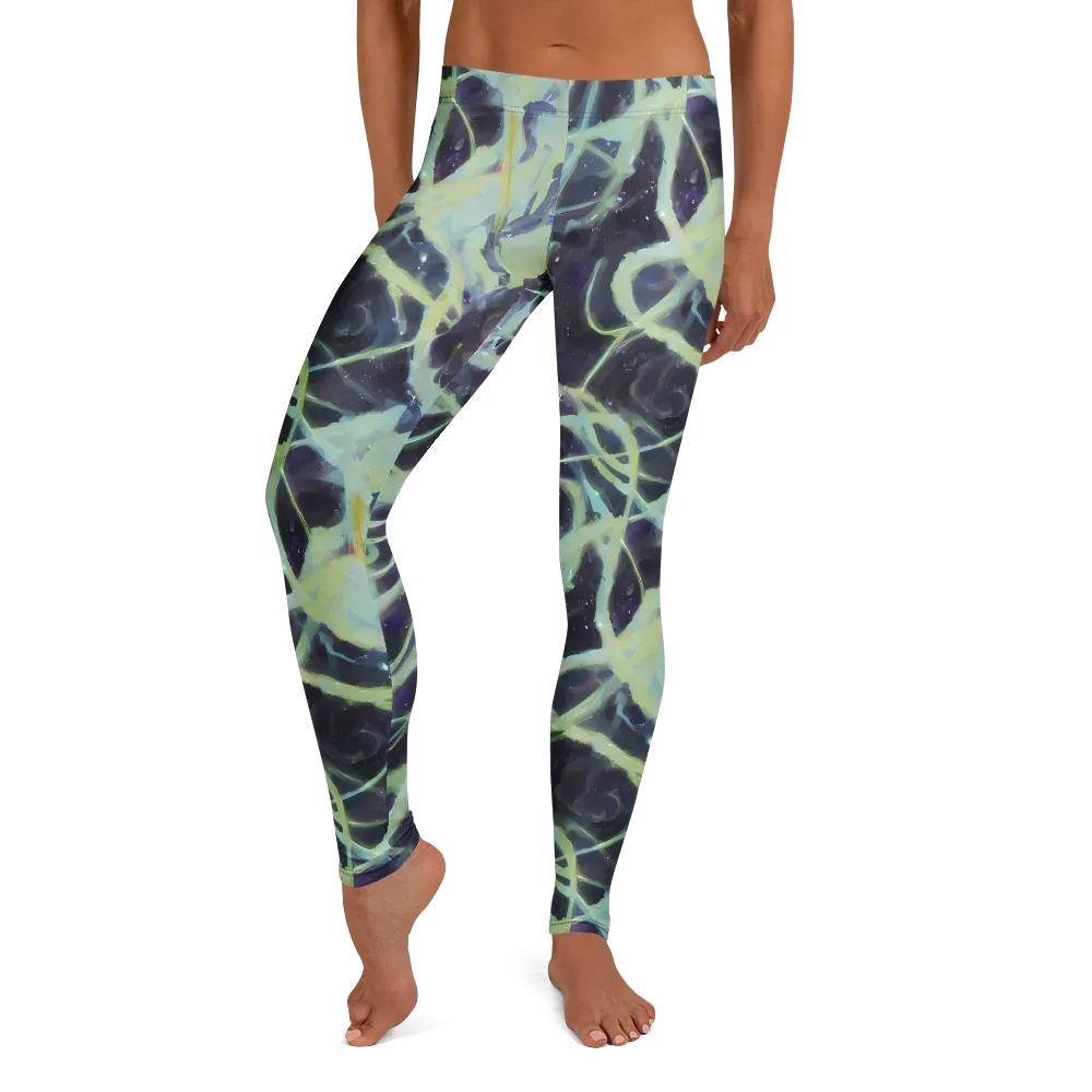 Lunar Cellscape on Leggings — Front