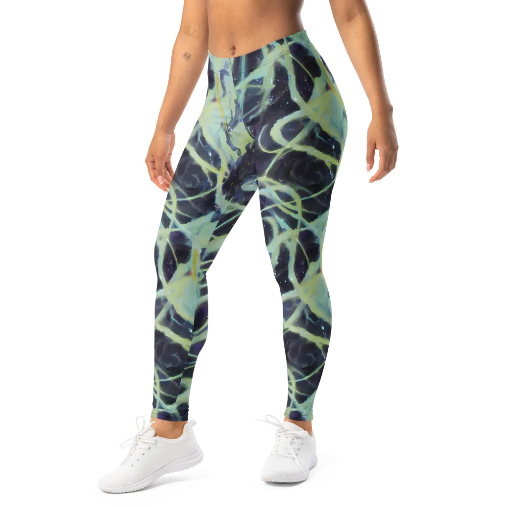 Lunar Cellscape on Leggings — Left Front