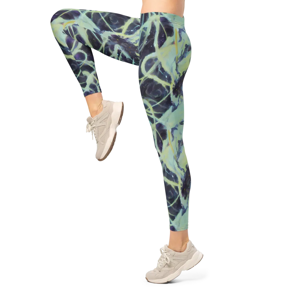 Lunar Cellscape on Leggings — Left