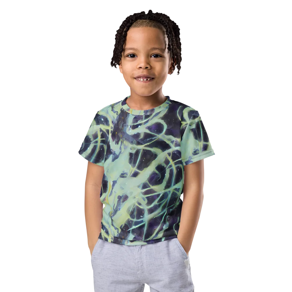 Lunar Cellscape on Kids Crew Neck T-Shirt — Front