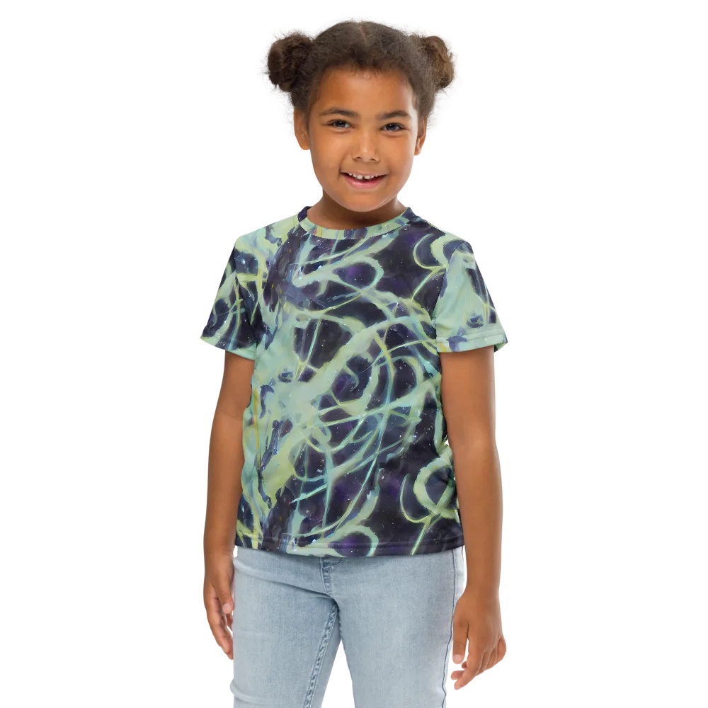 Lunar Cellscape on Kids Crew Neck T-Shirt — Front