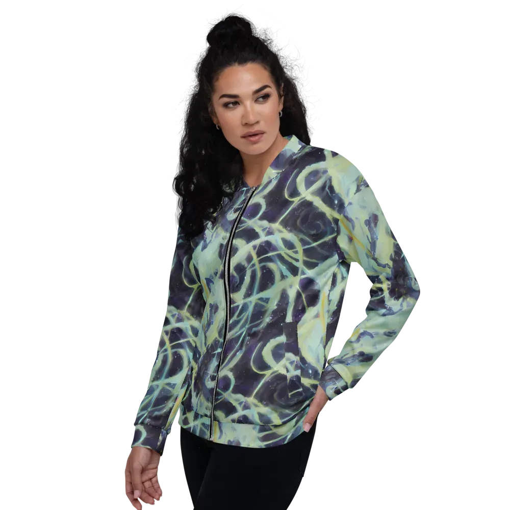 Lunar Cellscape on Bomber Jacket — Left