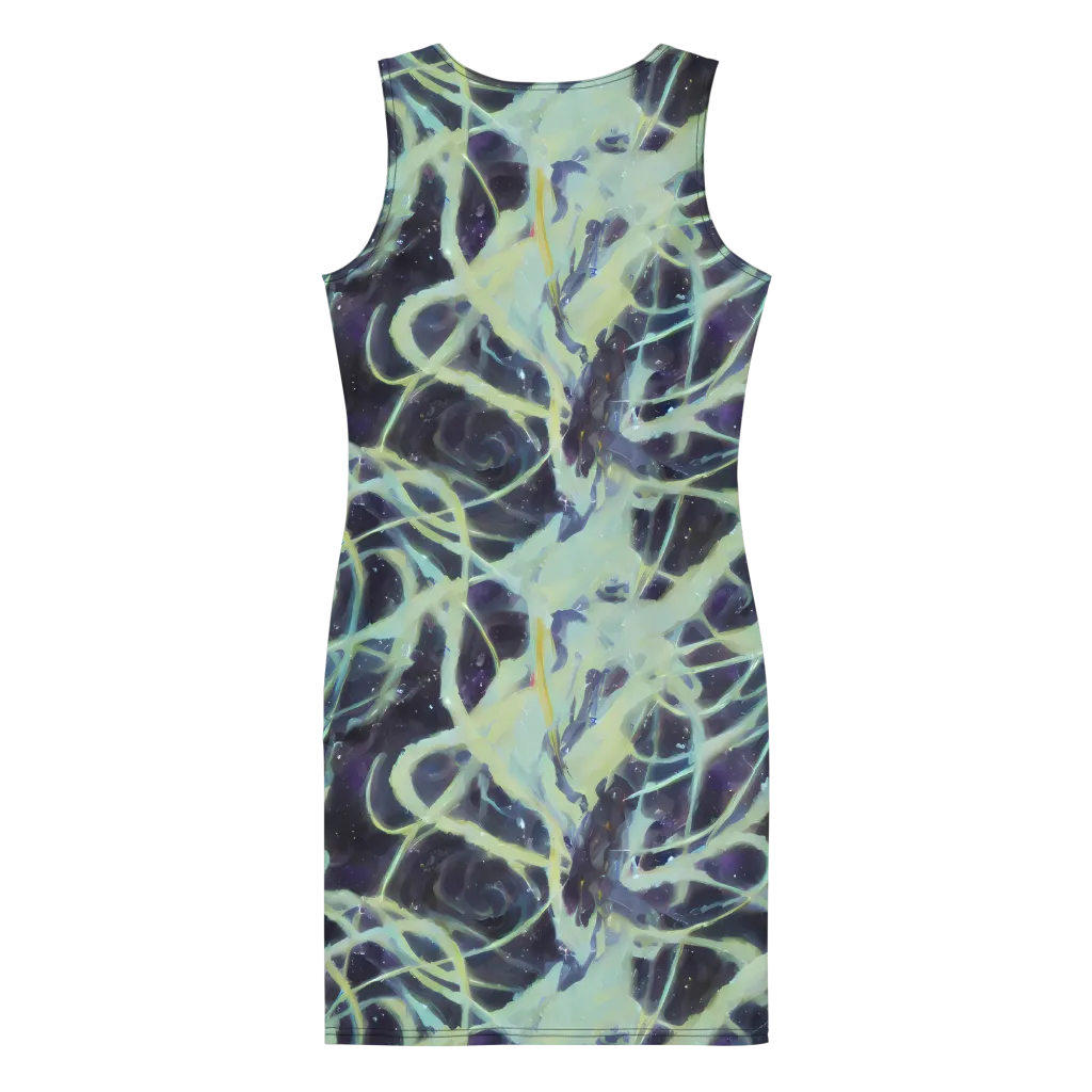 Lunar Cellscape on Bodycon Dress — Back