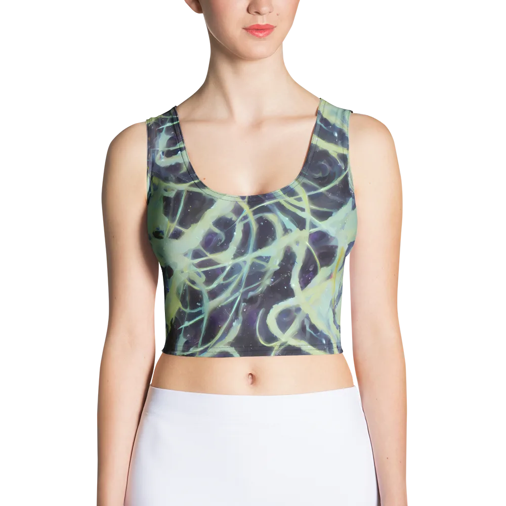 Lunar Cellscape on Crop Top — Front
